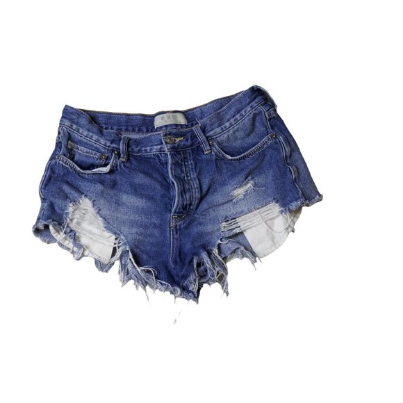 We The Free Pants - Free People We The Free Cutoff Jean Shorts Frayed Distressed High Rise size 26